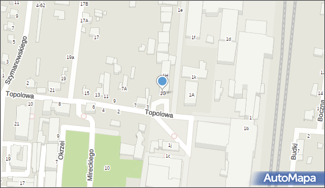 Piotrków Trybunalski, Topolowa, 1G, mapa Piotrków Trybunalski
