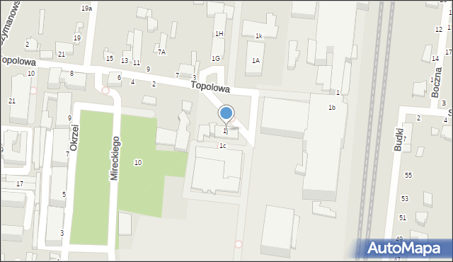 Piotrków Trybunalski, Topolowa, 1j, mapa Piotrków Trybunalski
