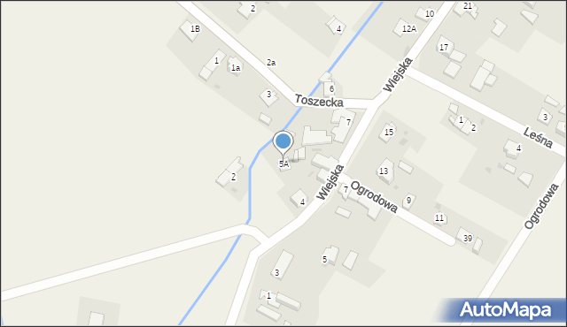 Pisarzowice, Toszecka, 5A, mapa Pisarzowice