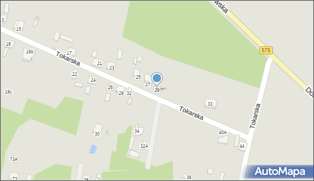 Płock, Tokarska, 29, mapa Płock