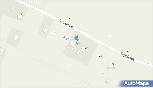 Podgórzyn, Topolowa, 18, mapa Podgórzyn