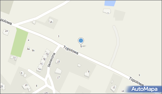 Podgórzyn, Topolowa, 5, mapa Podgórzyn