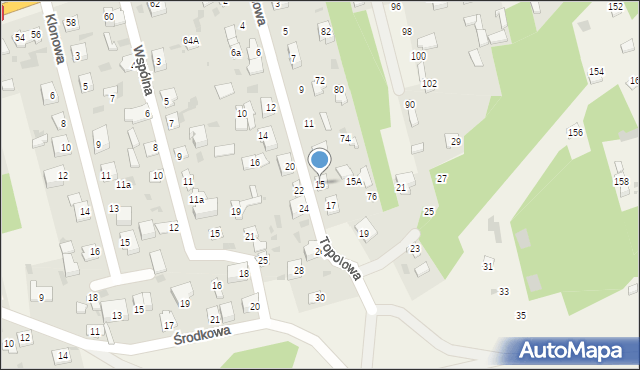 Pomiechówek, Topolowa, 15, mapa Pomiechówek