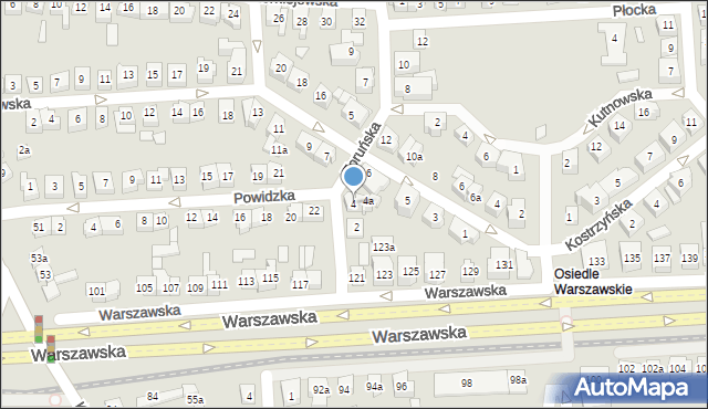 Poznań, Toruńska, 4, mapa Poznania