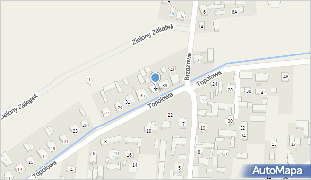 Przemęt, Topolowa, 37, mapa Przemęt