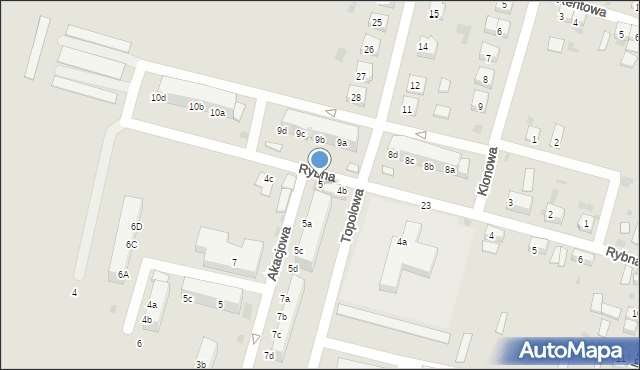 Przemków, Topolowa, 5, mapa Przemków