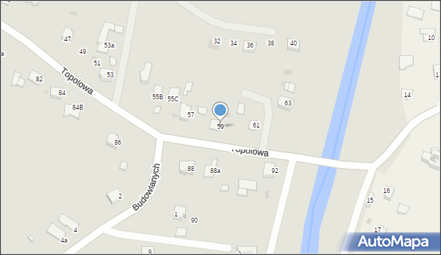 Przemyśl, Topolowa, 59, mapa Przemyśla