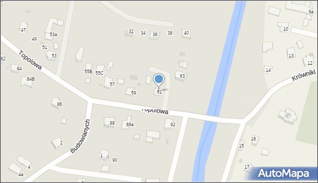 Przemyśl, Topolowa, 61, mapa Przemyśla