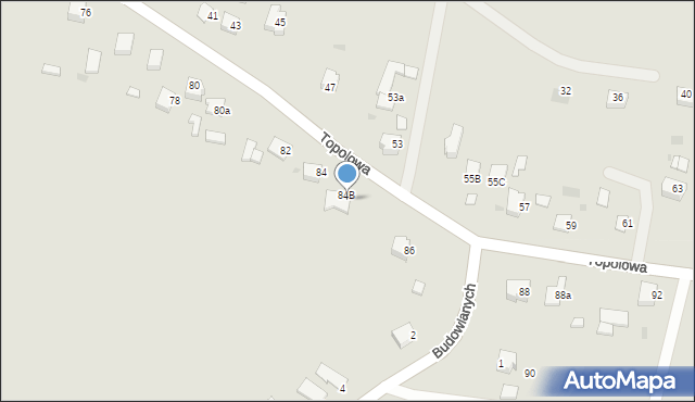 Przemyśl, Topolowa, 84a, mapa Przemyśla