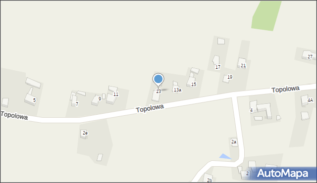 Pstrążna, Topolowa, 13, mapa Pstrążna