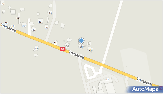 Pyskowice, Toszecka, 48, mapa Pyskowice