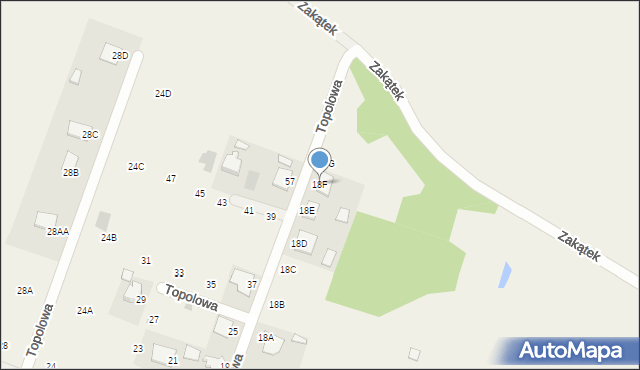 Pysznica, Topolowa, 18F, mapa Pysznica