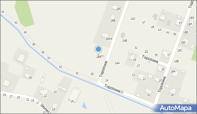 Pysznica, Topolowa, 28A, mapa Pysznica