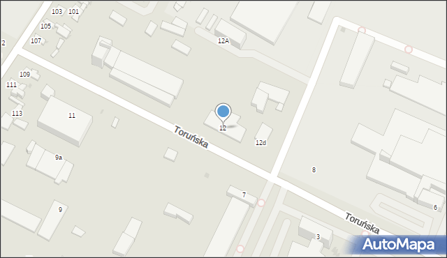 Radom, Toruńska, 12, mapa Radomia