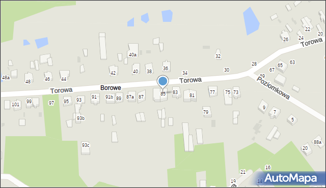 Radomsko, Torowa, 85, mapa Radomsko