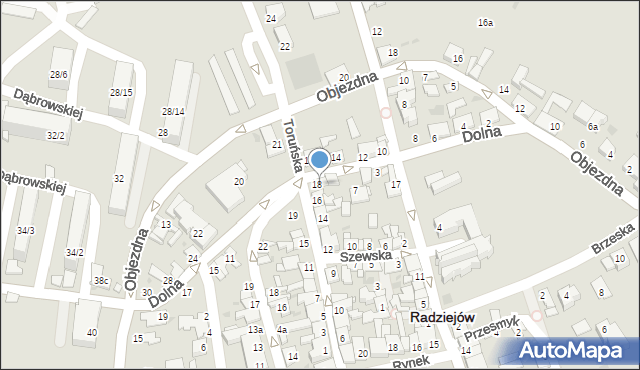 Radziejów, Toruńska, 28, mapa Radziejów