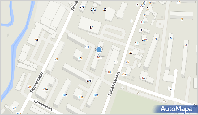 Rawa Mazowiecka, Tomaszowska, 10a, mapa Rawa Mazowiecka