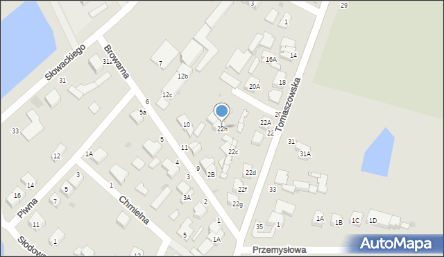 Rawa Mazowiecka, Tomaszowska, 22h, mapa Rawa Mazowiecka
