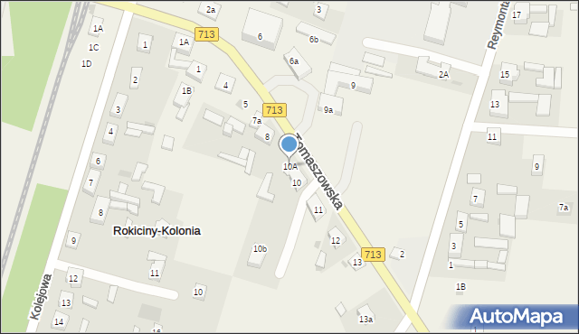 Rokiciny-Kolonia, Tomaszowska, 10A, mapa Rokiciny-Kolonia