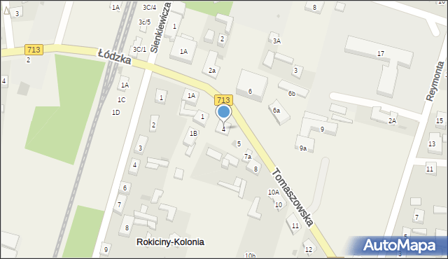 Rokiciny-Kolonia, Tomaszowska, 4, mapa Rokiciny-Kolonia