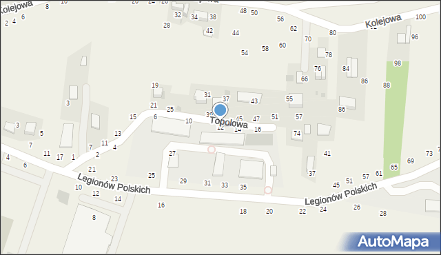 Rudawa, Topolowa, 12, mapa Rudawa