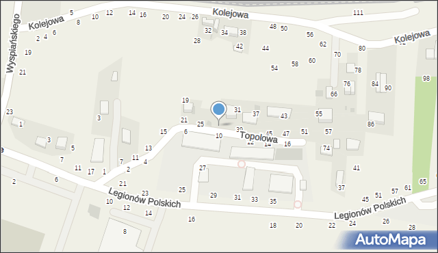 Rudawa, Topolowa, 33, mapa Rudawa