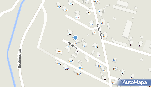 Rybnik, Torfowa, 10, mapa Rybnika