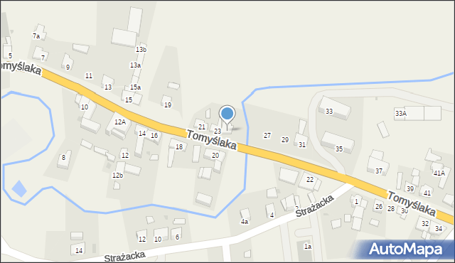 Sadki, Tomyślaka Ignacego, 25, mapa Sadki