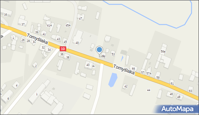 Sadki, Tomyślaka Ignacego, 51a, mapa Sadki