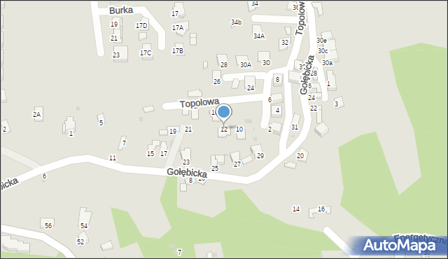 Sandomierz, Topolowa, 12, mapa Sandomierza