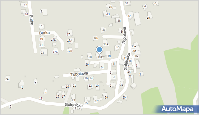 Sandomierz, Topolowa, 30A, mapa Sandomierza