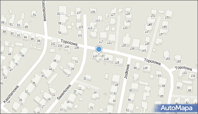 Siedlce, Topolowa, 112, mapa Siedlce