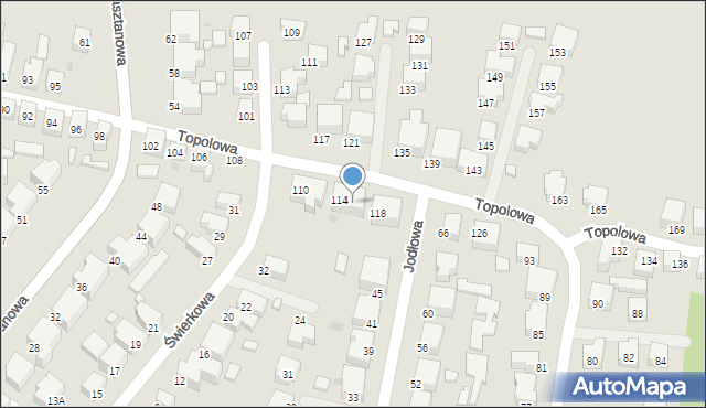 Siedlce, Topolowa, 116, mapa Siedlce