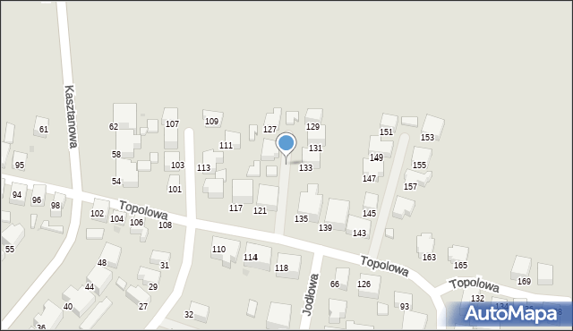 Siedlce, Topolowa, 125, mapa Siedlce