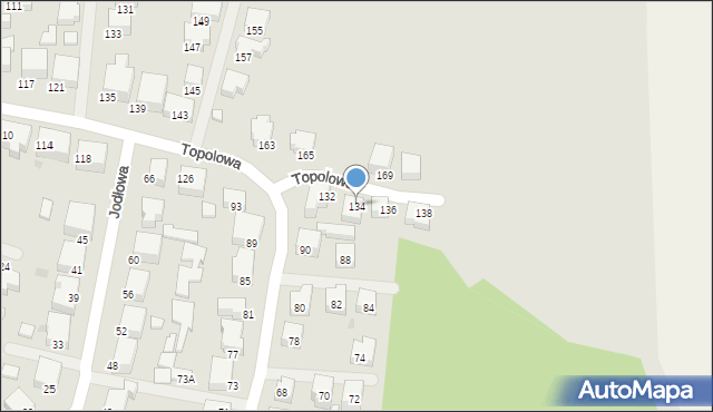 Siedlce, Topolowa, 134, mapa Siedlce