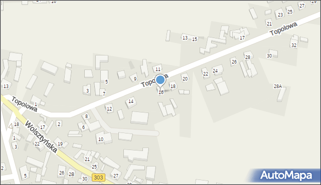 Siedlec, Topolowa, 16, mapa Siedlec