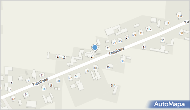 Siedlec, Topolowa, 19, mapa Siedlec