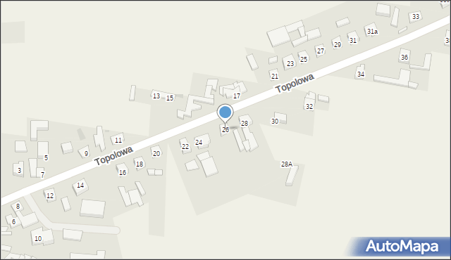 Siedlec, Topolowa, 26, mapa Siedlec