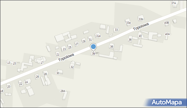 Siedlec, Topolowa, 34, mapa Siedlec