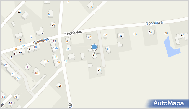 Siemyśl, Topolowa, 24, mapa Siemyśl