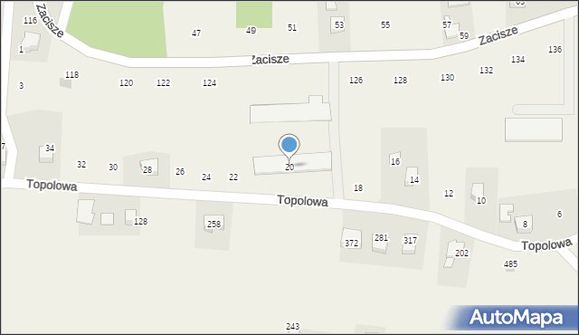 Siepraw, Topolowa, 20, mapa Siepraw