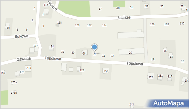 Siepraw, Topolowa, 26, mapa Siepraw