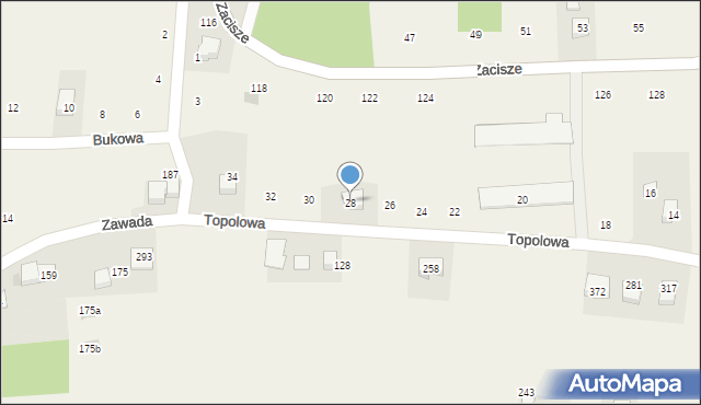 Siepraw, Topolowa, 28, mapa Siepraw