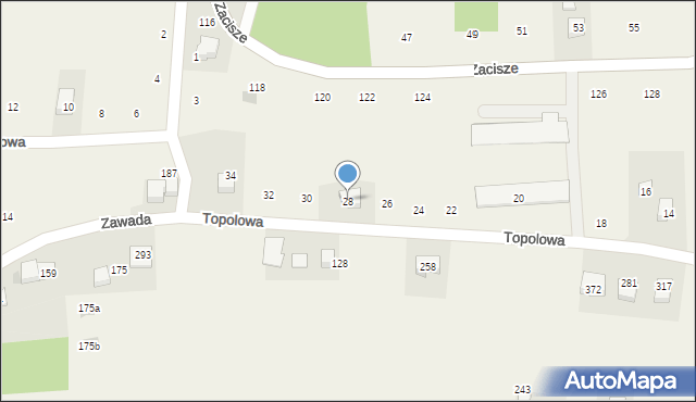 Siepraw, Topolowa, 28, mapa Siepraw