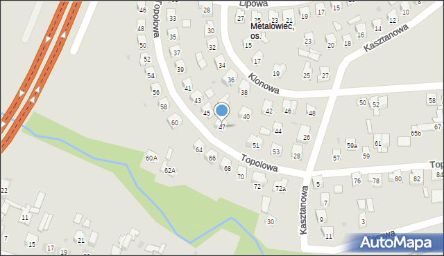 Skarżysko-Kamienna, Topolowa, 47, mapa Skarżysko-Kamienna