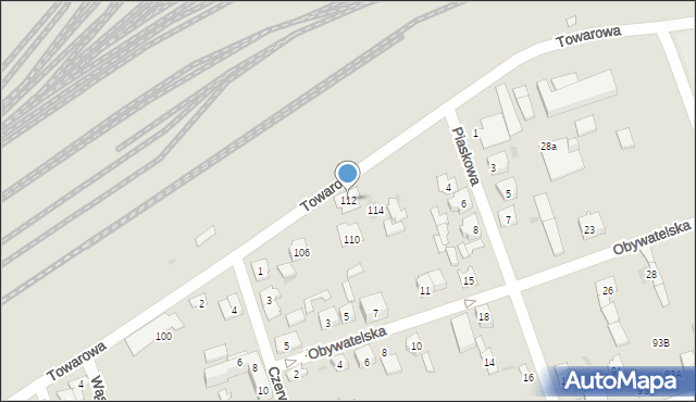 Skarżysko-Kamienna, Towarowa, 112, mapa Skarżysko-Kamienna