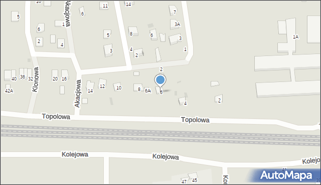 Skępe, Topolowa, 6, mapa Skępe