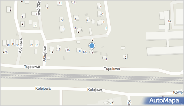 Skępe, Topolowa, 6, mapa Skępe