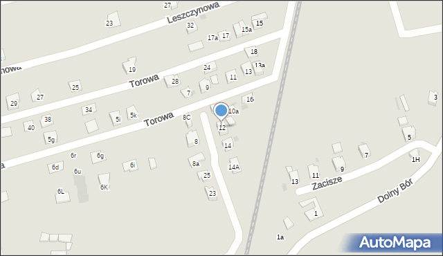 Skoczów, Torowa, 12, mapa Skoczów