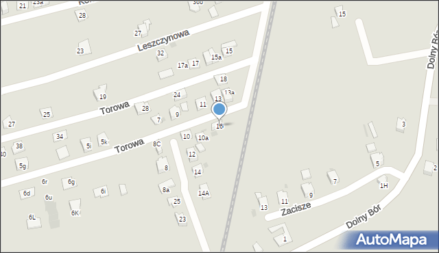 Skoczów, Torowa, 16, mapa Skoczów
